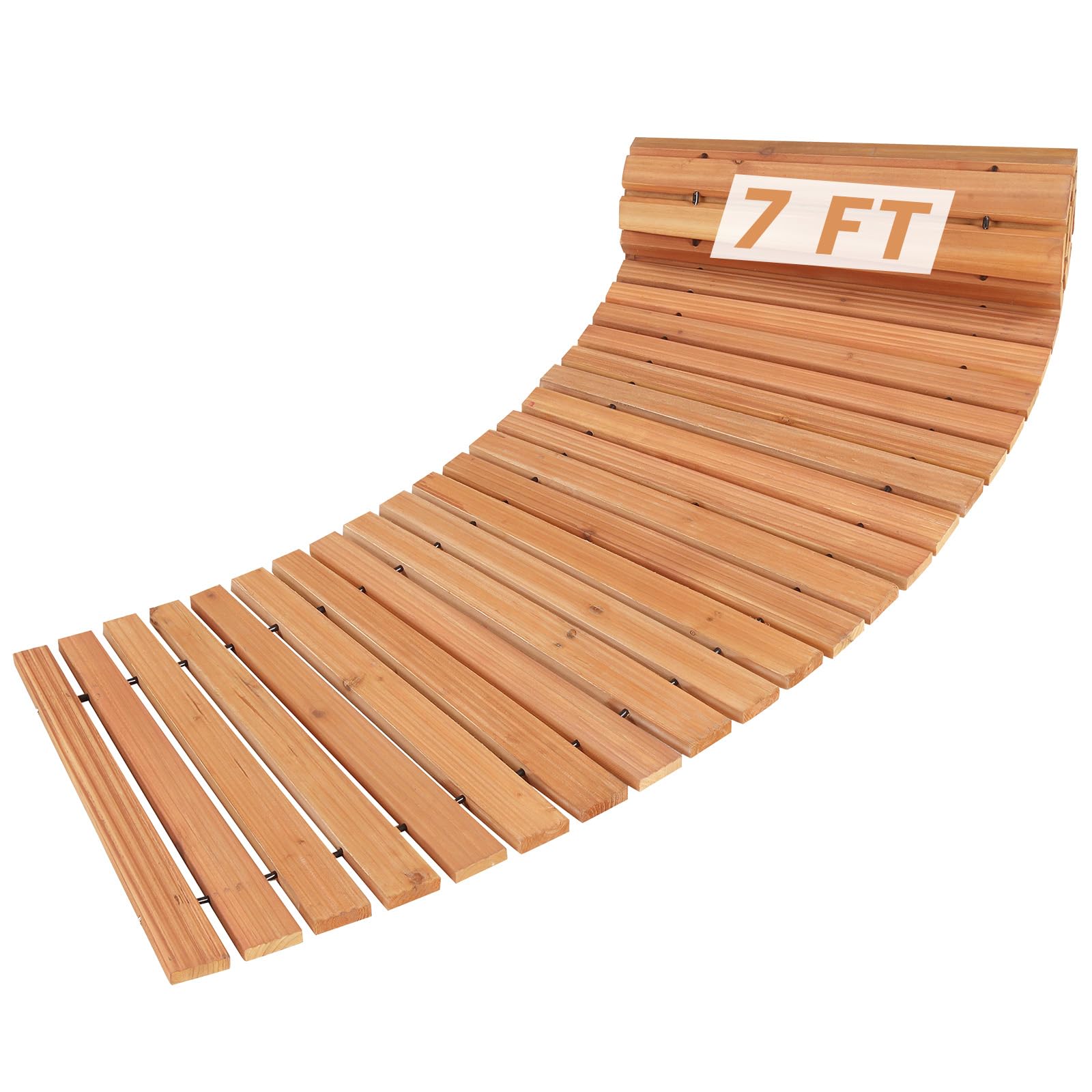 Tangkula 7/8 FT Wooden Garden Pathway